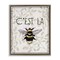 Stupell Industries French Bee on Floral Floating Frame, design by Lil' Rue